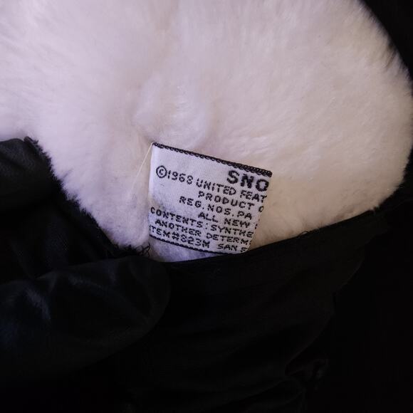 Vintage Snoopy Peanuts Plush Toy 1968 20” Tall W/Tuxedo Black Tux White Dog - Picture 14 of 16